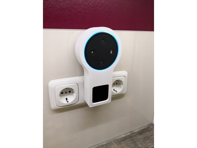 alexa prise murale transporteur la robotique amazon echo point 3D print model - Mito3D