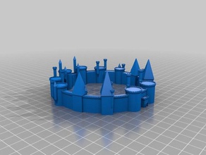 heroidial château de la ville bâtiments et structures personnalisé 3d print model - Mito3D