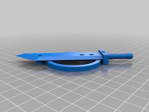 buster sword de la tapa del ventilador anet a8 Impresora 3d accesorios 3d print model - Mito3D