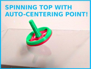 spinning top auto-centering nub toys & games fidget toy holiday 3d print model - Mito3D