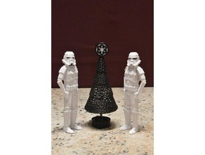 hybrid voronoi christmas tree - deathstar issue toys & games trees ornament darth vader death star decoration imperial stormtrooper star-wars wars storm trooper 3d print model - Mito3D