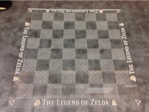 incisa a laser leggenda di zelda scacchiera scacchi 8-bit 8bit hyrule lasercut la link nes nintendo triforce 3d print model - Mito3D