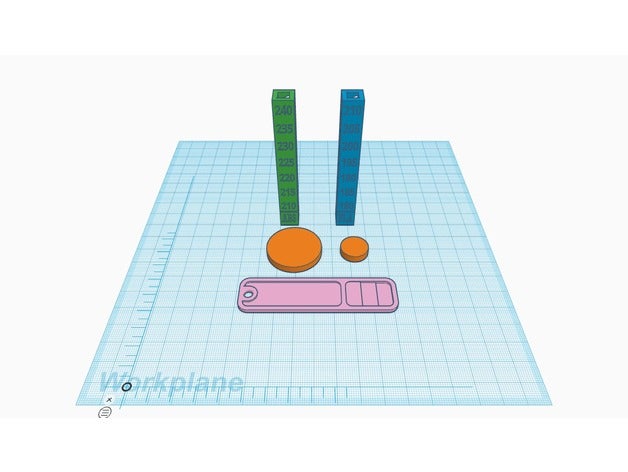 l'étalonnage de mors principium minimale des outils d'étalonnage Imprimante 3d accessoires abs étalonnage lit la partie test tour extrudeuse calibrage pla l'imprimante temp z 3D print model - Mito3D