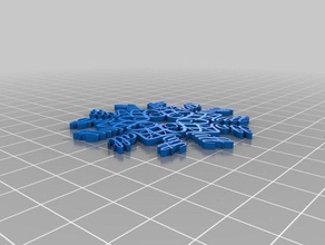 meine angepassten text snowflake generator matt Dekor kundengebundene 3d print model - Mito3D