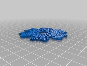 meine angepassten text snowflake generator rostig Dekor kundengebundene 3d print model - Mito3D