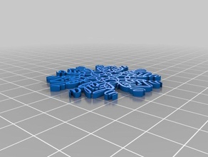 meu texto personalizado floco de neve gerador laila decoração 3d print model - Mito3D