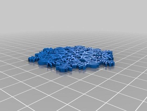 my customized text snowflake generator rusty & laila decor 3d print model - Mito3D