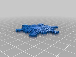 my customized text snowflake generator celia & judah decor 3d print model - Mito3D