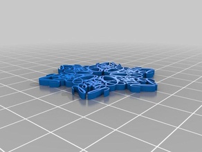 my customized text snowflake generator ariel decor 3d print model - Mito3D