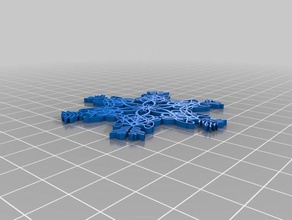 my customized text snowflake generator jeff & ruth decor 3d print model - Mito3D