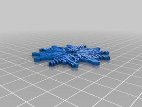my customized text snowflake generator ashlyn decor 3d print model - Mito3D