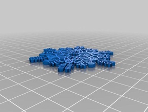 my customized text snowflake generator ron & erica decor 3d print model - Mito3D