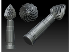 pumpkin scepter art tools 3d print model - Mito3D