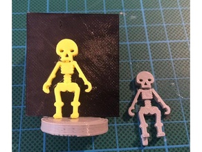skeleton mini - 28chibi creatures dungeons dragons flatminis halloween miniature undead 3d print model - Mito3D