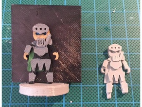 updated knight paladin - 28 chibi creatures 28chibi dnd dungeons dragons fighter flatminis miniature 3d print model - Mito3D