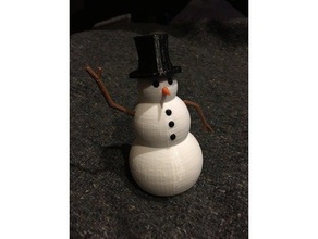 bonhomme de neige ménage les fêtes noël la d'hiver 3d print model - Mito3D