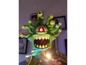 beholder tree ornament creatures christmas topper dungeons dragons k'varn wizardsofthecoast wizards coast xanathar xmas ornaments 3d print model - Mito3D