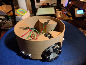 three omniwheel robot robotics omni wheel wheeler 3d print model - Mito3D