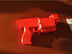 nerf semi-automatic brushed flywheel blaster hobby rack pinion 3d print model - Mito3D