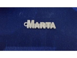 portachiavi - marta i keychain 3d print model - Mito3D