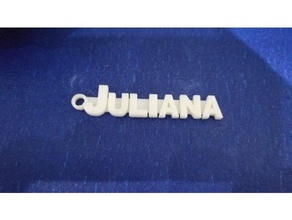 keychain - juliana keychains 3d print model - Mito3D