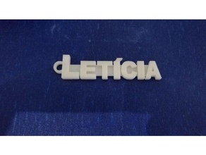 keychain - let cia keychains leticia 3d print model - Mito3D