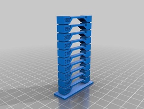 190 - 235-Temperatur-Turm 3d-Druck-tests kundengebundene 3d print model - Mito3D