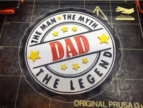 papà - la leggenda segni e loghi 3d print model - Mito3D