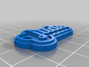 jude de porte-clés personnalisé 3d print model - Mito3D