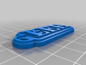 lee etiket adı Anahtarlık özelleştirilmiş 3d print model - Mito3D