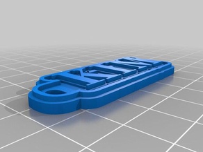 kim name tag keychains customized 3d print model - Mito3D