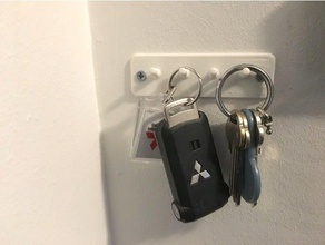 keyhanger piccolo organizzazione appendiabiti chiave gancio a muro portachiavi le chiavi 3d print model - Mito3D