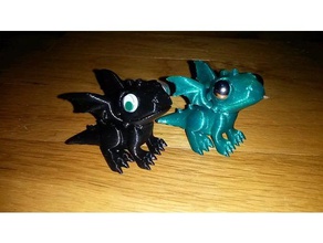 dragão bebê personalizado olhos animais bola rolamento bonito googly bolinhas de gude 3d print model - Mito3D