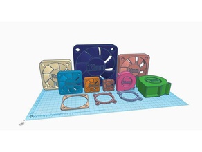 grelha da ventoinha de estação imaginação Impressora 3d peças 3d print model - Mito3D