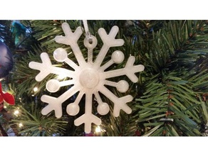 snowflake stylized ornament - designed decor 3d print model - Mito3D
