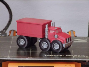 titan caminhão multi-material veículos dupla extrusão multi-cor multi-extrusão transportadores brinquedo transporter 3d print model - Mito3D