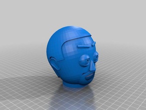 devine Kopf interaktive Kunst kundengebundene 3d print model - Mito3D