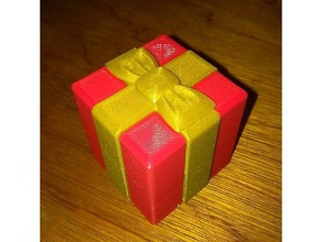 verpackt Geschenk - single-extruder Dekor box Weihnachten vorhanden 3d print model - Mito3D