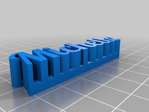 michelle - nome sculture su misura 3d print model - Mito3D