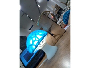 mantar lamba 3d baskı delft fablab lambaları led plugnmake voronoi 3d print model - Mito3D