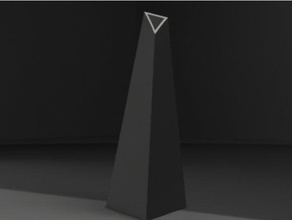 şık Kare vazo dekor tasarımcı zarif fütüristik modern Üçgen 3d print model - Mito3D