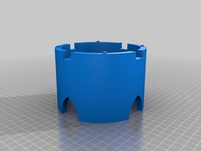 my customized castle-tower round modular system floor construction toys 3d print model - Mito3D