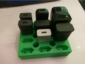 europlug charger holder organization 3d print model - Mito3D