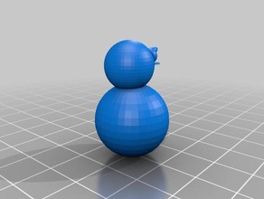 derpy snowman tree topper creatures christmas decoration cute derp fun holiday santa scarf tophat winter 3d print model - Mito3D