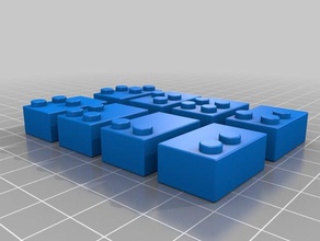 braille-lego-Steine Bau-Spielzeug 3d print model - Mito3D
