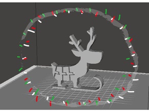 twisting reindeer 0-cal sheep design animals 3d print model - Mito3D