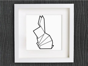 customizable origami sitting bunny animals 2d art animal bracelet customized customizer cute decor decoration decorations decorative earring easter geometric geometrical hase homedecor home jewelry karnickel lowpoly low poly necklace openscad pendant rabbit ring wall 3d print model - Mito3D