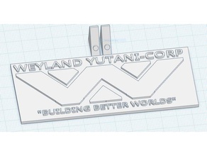weyland yutani desk sign signs & logos alien 3d print model - Mito3D