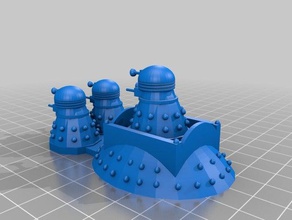 dalek sleigh toys & games 3daleks christmas daleks doctor dr 3d print model - Mito3D