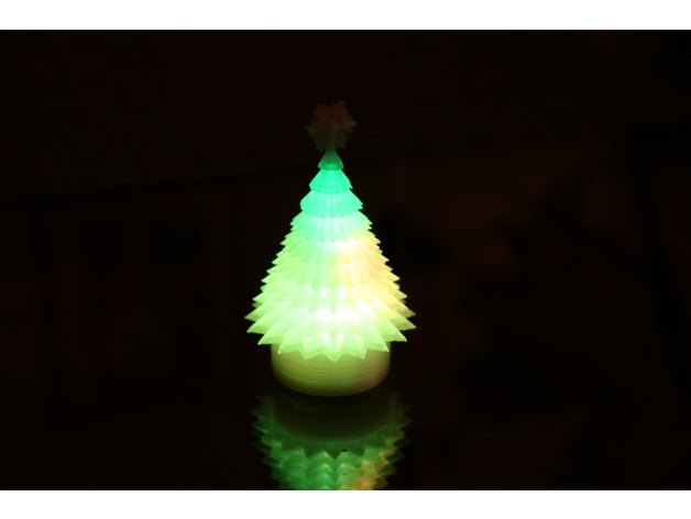 ancora un altro tè-luce albero di natale arredamento luce a led 3D print model - Mito3D